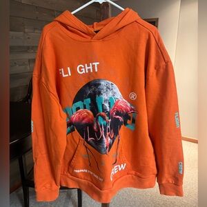 Orange Graphic Hoodie
